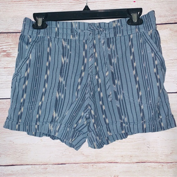 Prana Arlie Boho Tribal Drawstring 100% Organic Cotton Shorts Small - Picture 1 of 5